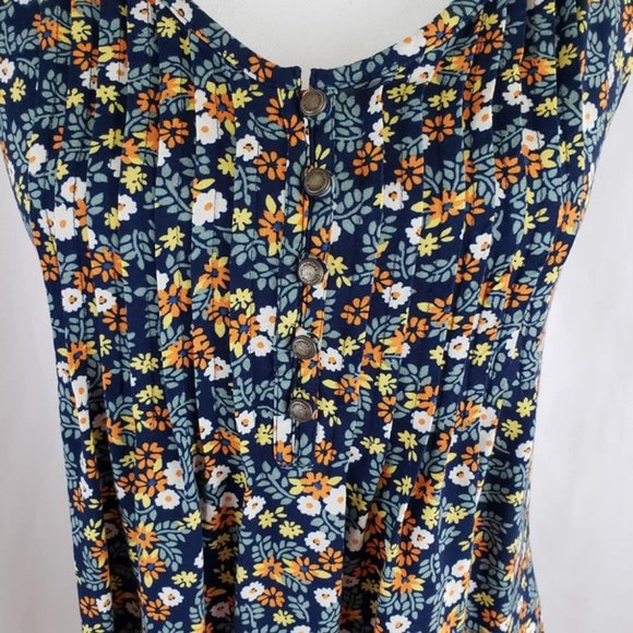SOLD ***** SONOMA Multicolored Dress Floral, Large - Picture 7 of 10
